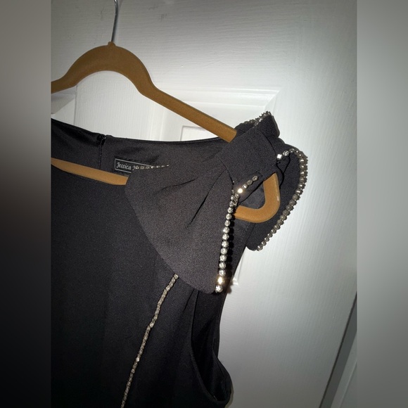Jessica Howard Cocktail Dress with Rhinestone Trim - Picture 2 of 5